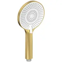 Hak Doccetta massaggiante, 3 modalità di doccia, ugelli in silicone, diam. 120 mm, ABS/oro opaco