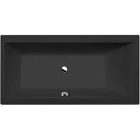 Polysan Vasca rettangolare Polysan CLEO 150x75x48 cm, nero opaco