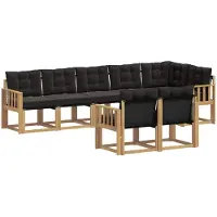 vidaXL Set da salotto da esterno, 8 pezzi, bianco e nero