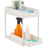Relaxdays Mensola sotto lavabo con 2 ripiani