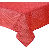 Markenlos Tovaglia per tavolo da giardino - Antiscivolo e resistente alle intemperie - 160 cm - Rossa - Morbido materiale espanso