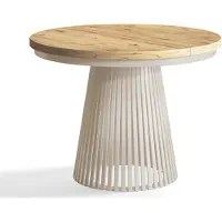 Alpi Möbel Tavolo da Pranzo Allungabile, Tavolo da Cucina Rotondo, Stabile Costruzione con Gambe in Metallo, Diametro 100 cm, Artisan, Collezione Nero
