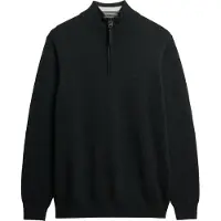 Superdry per uomo. M6110690A Maglione Essentials Half Zip Nero (S), Casual, Cotone