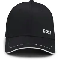 BOSS per uomo. 50492716 Cappellino con dettagli neri (OSFA), Nero, Casual, Cotone