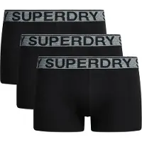 Superdry per uomo. M3110450A Set di 3 boxer neri semplici (XXL), Nero, Homewear, Cotone