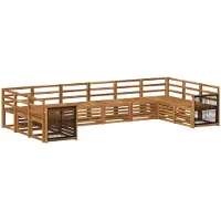 vidaXL Set da salotto da esterno , 7 pezzi, in legno massello di acacia naturale