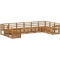 vidaXL Set da salotto da esterno , 7 pezzi, in legno massello di acacia naturale
