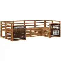 vidaXL Set da salotto da esterno , 5 pezzi, in legno massello di acacia naturale