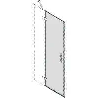 Gelco TRINITY: elemento in vetro per porta a vetro scorrevole, vetro trasparente, lato sinistro