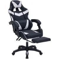 HTI Sedia da gaming Krit Eco bianco e nero