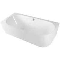 Hak SUSSI L Vasca da bagno angolare freestanding, marmo fuso 170x70x49,5 cm, bianco