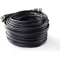 Alarmsysteemexpert Cavo per telecamera CCTV | BNC / DC | 20,0 m | Rund | PVC | Svart | Presentbox