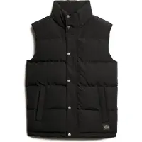 Superdry per uomo. M5012151A Gilet senza cappuccio Everest Nero (XL), Casual, Sostenibile, Nylon riciclato
