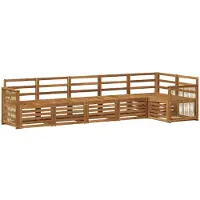 vidaXL Set da salotto da esterno , 5 pezzi, in legno massello di acacia naturale