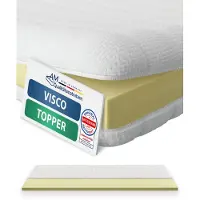AM Qualitätsmatratzen | Basic Visco Topper | 80x200 cm| 6 cm di altezza | Coprimaterasso viscoelastico 80 x 200 | Coprimaterasso in memory foam alto 6 cm | Germany | 80 x 200 cm