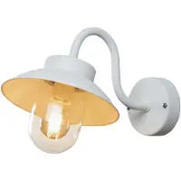 Konstsmide Applique da esterni Vega Mini, 22 cm, bianco