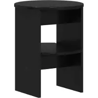 Syfax Mobile laterale Nero Ø40 x 50 cm Legno ingegnerizzato