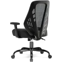 GTPLAYER Sedia da ufficio ergonomica COMHOMA con braccioli regolabili, sedia da gioco in rete traspirante, con schienale a V e funzione dondolo.