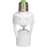 ORNO-POLSKA | Sensore Di Movimento E27 MS-2 - Bianco - Rilevamento 360° - Controllo Automatico Della Luce