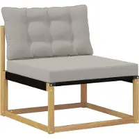 vidaXL Set di divani da esterno, 6 pezzi, bianco e grigio chiaro