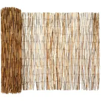 vidaXL Recinzione da giardino in carbonio 1000 x 90 cm, effetto canna
