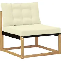 vidaXL Set da salotto da esterno , 7 pezzi, bianco e crema