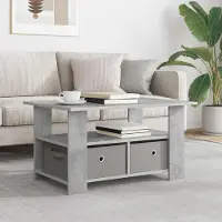 Prolenta Maison Exclusive - Tavolino in grigio cemento 77 x 55 x 42 cm in materiale derivato dal legno