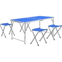OEM Tavolo da picnic pieghevole blu 120x60x70 cm