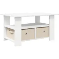 Syfax Tavolino da salotto Bianco 77 x 55 x 42 cm Legno multistrato