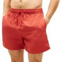 Tommy Hilfiger Medium Drawstring Swim Trunk Terra Red Taglia: L | Pantaloncini da bagno Outlet | Uomo | Rosso