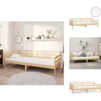 vidaXL Letto da giorno con materasso 90x200 cm in legno di pino massiccio - Letti e strutture letto