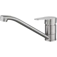 OEM Rubinetto da cucina in acciaio inossidabile, acqua calda e fredda, con leva girevole