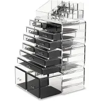 OEM Portacosmetici con cassetto e espositore, astuccio per dodici pezzi, trasparente, 12 pezzi