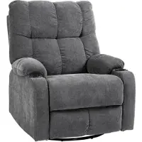 HOMCOM Poltrona relax girevole con funzione reclinabile e dondolante