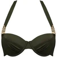 Marlies Dekkers Royal Navy Seaweed Green Plunge Balcony Bikini Top Taglia: 80E | Bikini Outlet | Donna | Blu
