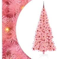 vidaXL Albero di Natale rosa, 210 cm, in PVC