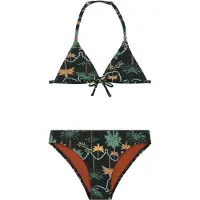 Shiwi Girls Lizzy Bikini Set Jaipur Palm Black Taglia: 110/116 | Costumi da Bagno Outlet | Unisex | Nero