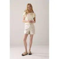 Summum Woman Sleeveless Volant Top Rustic Shimmer Knit Ivory Taglia: S | Maglioni a maglia Outlet | Donna | Bianco