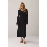 Summum Woman Long Dress Cotton Ajour Knit Black Taglia: M | Maxi abiti Outlet | Donna | Nero