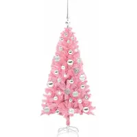 vidaXL Albero di Natale rosa, 120 cm, in PVC