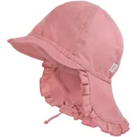 Maximo Baby Girl's Peak Cap with Short Neck Protector + Tie Cappellino Bambini (45 cm, fuchsia)