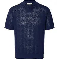 Selected Camicia Polo In Maglia Uomini Blu M