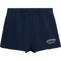 Superdry per donna. W7110447A Pantaloncini sportivi essenziali blu navy con grafica (XS), Casual, Cotone