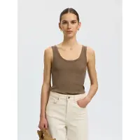 Selected Canottiera Donne Marrone XL