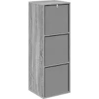 vidaXL Credenza con cassetti , grigio Sonoma, 35 x 32 x 99,5 cm