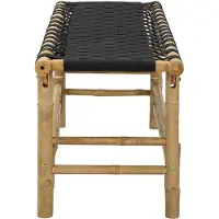 vidaXL Panchina da giardino 110 x 38 x 40 cm in bambù naturale, rettangolare