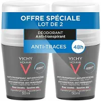 Vichy homme Uomo Deodorante Antitraspirante 48h Pelle Sensibile 2x50 ml — Deodorante
