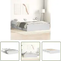 The Living Store Rete da letto bianca 120x190 cm