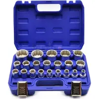 GEKO Set di bussole - bussole 12-quadrate 1/2'', 8 - 36 mm, 21 pz
