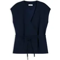 Tommy Hilfiger Gilet da completo 'Blend Wrap Waistcoat' navy